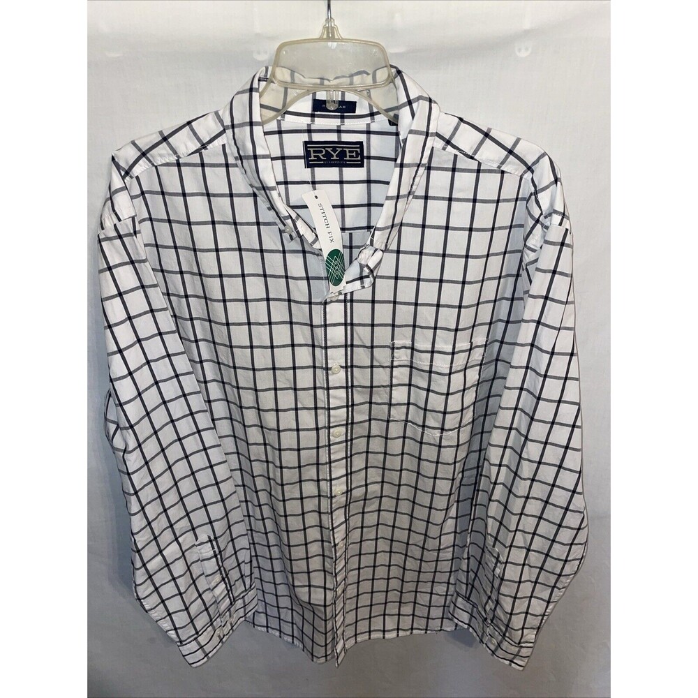 Hawker Rye Men’s Dress Shirt Size XL White Striped Western Rodeo Cowboy NWT